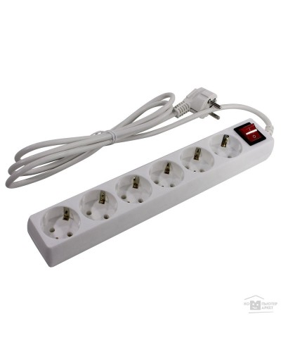 SP6W-250. Сетевой фильтр 6 розеток, 5м, белый. 5bites в Сургуте