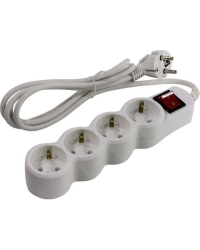 SP4W-130. Сетевой фильтр 4 розетки, 3м, белый. 5bites в Сургуте