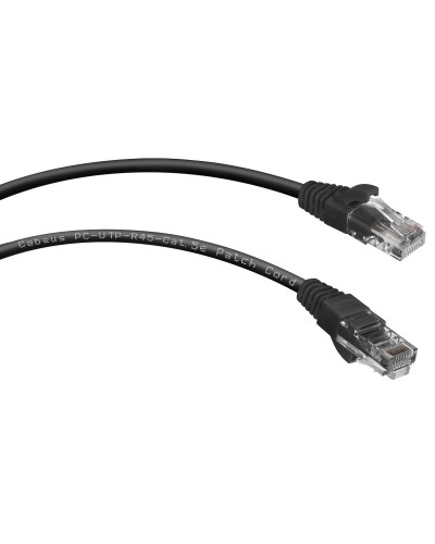 PC-UTP-RJ45-Cat.5e-3m-BK (7686c), чёрный. Патч-корд медный. CABEUS в Сургуте