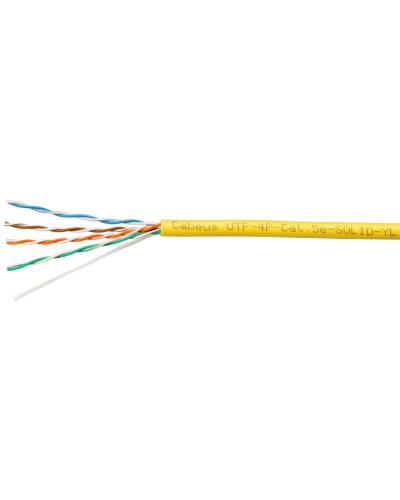 UTP-4P-Cat.5e-SOLID-YL (7251c). Кабель «витая пара» (LAN) для структурированных систем связи. CABEUS в Сургуте