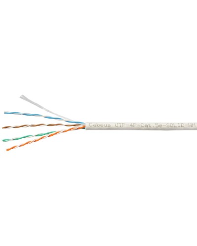 UTP-4P-Cat.5e-SOLID-WH-100 (7471c-5). Кабель «витая пара» (LAN) для структурированных систем связи. CABEUS в Сургуте