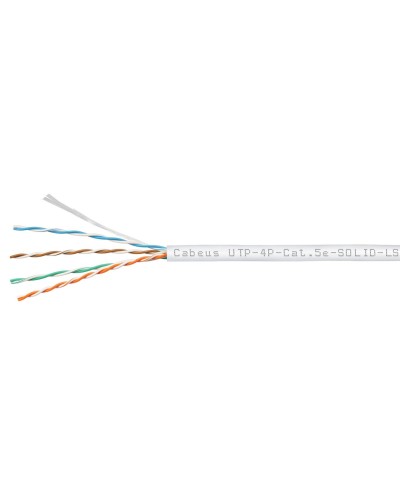 UTP-4P-Cat.5e-SOLID-LSZH-WH (9782c). Кабель «витая пара» (LAN) для структурированных систем связи. CABEUS в Сургуте