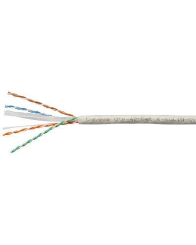 UTP-4P-Cat.6-SOLID-LSZH-GY-100 (11108c-5). Кабель «витая пара» (LAN) для структурированных систем связи. CABEUS в Сургуте