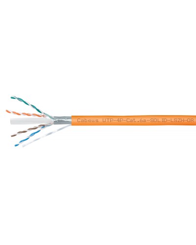 UTP-4P-Cat.6a-SOLID-LSZH-OR (11374c). Кабель «витая пара» (LAN) для структурированных систем связи. CABEUS в Сургуте