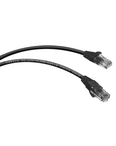PC-UTP-RJ45-Cat.6-3m-BK (8666c), чёрный. Патч-корд медный. CABEUS в Сургуте