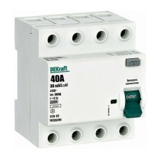 УЗО-03 ВДТ 4P 40А 30мА AC 6кА (14235DEK). Автоматический выключатель дифференциальный (УЗО). DEKraft