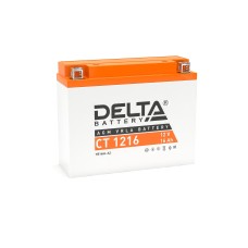 Delta CT 1216. Аккумулятор герметичный свинцово-кислотный стартерный. Delta