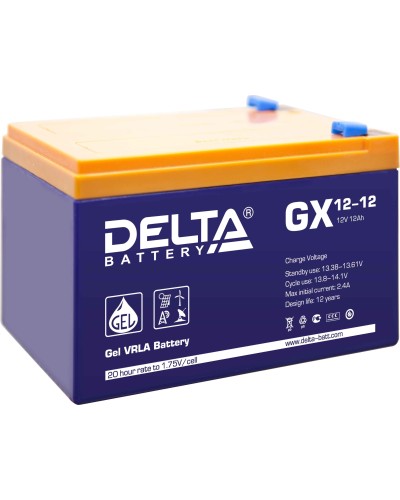 Delta GX 12-12. Аккумулятор герметичный свинцово-кислотный. Delta в Сургуте