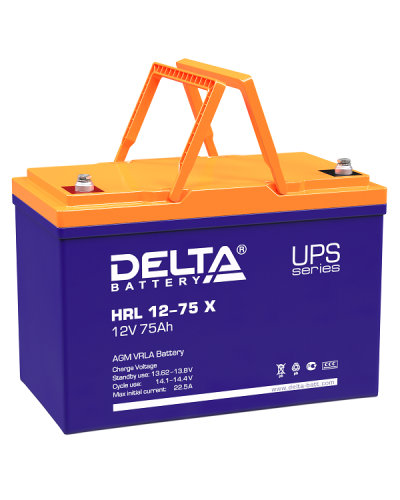 Delta HRL 12-75 X. Аккумулятор герметичный свинцово-кислотный. Delta в Сургуте