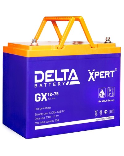 Delta GX 12-75. Аккумулятор герметичный свинцово-кислотный. Delta в Сургуте