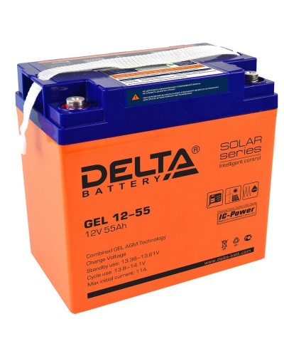 Delta GEL 12-55. Аккумулятор герметичный свинцово-кислотный. Delta в Сургуте