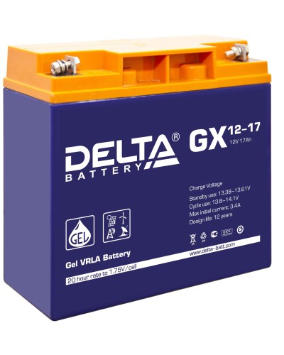 Delta GX 12-17. Аккумулятор герметичный свинцово-кислотный. Delta в Сургуте