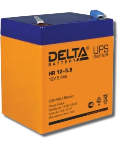 Delta HR 12-5.8. Аккумулятор герметичный свинцово-кислотный. Delta в Сургуте