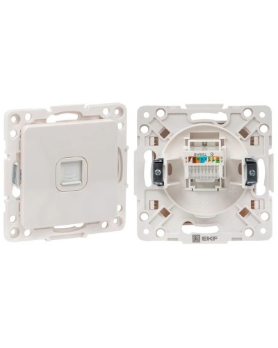 Стокгольм Механизм Розетки RJ-45 1-местной (EYK01-035-10). Механизм Розетки RJ-45 1-местной. EKF в Сургуте
