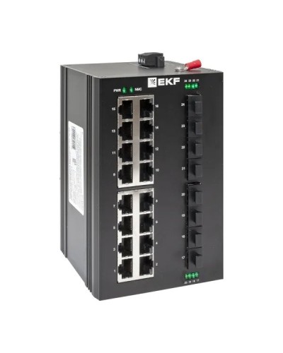 TSX-U-8GX/SFP-16GT. Промышленный неуправляемый коммутатор. EKF в Сургуте