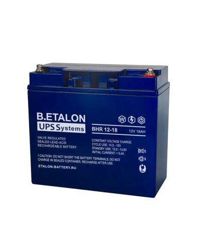 B.ETALON BHR 12-18. Аккумулятор герметичный свинцово-кислотный. ETALON в Сургуте