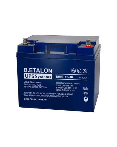 B.ETALON BHRL 12-40. Аккумулятор герметичный свинцово-кислотный. ETALON в Сургуте