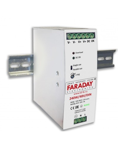240W/48V/DIN. Блок питания. FARADAY в Сургуте