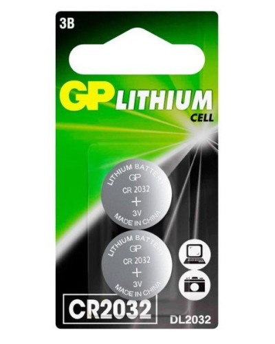 GP Lithium CR2032 (GP CR2032-2CRU2), упак. 2 шт. БЛИСТЕР. Литиевые дисковые батарейки. GP Batteries в Сургуте
