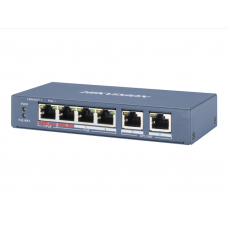 DS-3E0106HP-E. Коммутатор с питанием POE. Hikvision