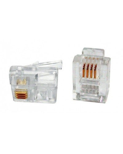 PLUG-6P4C-P-C2-100 (100 шт). Разъем RJ-12. Hyperline в Сургуте