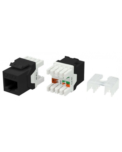 KJ8-8P8C-C6A-180-BK. Вставка Keystone Jack RJ-45. Hyperline в Сургуте