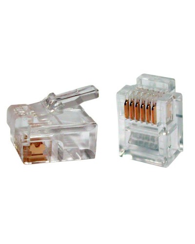 PLUG-6P6C-P-C2-100 (100 шт). Разъем RJ-12. Hyperline в Сургуте