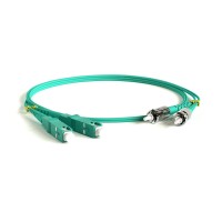 FC-D2-503-SC/PR-ST/PR-H-3M-LSZH-AQ. Патч-корд волоконно-оптический многомодовый. Hyperline