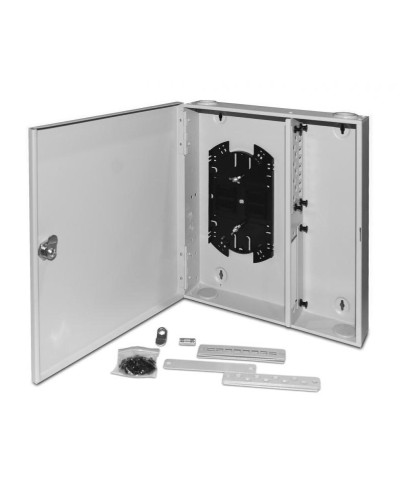 FO-WBX-4xSLT-W140H42-32UN-GY. Кросс оптический настенный. Hyperline в Сургуте