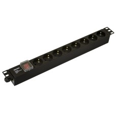 SHE19-8SH-S-CB. Блок розеток 19. Hyperline