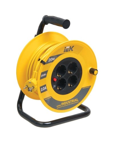 УК20 4 места, 20м (WKP15-16-04-20). Удлинитель на катушке Industrial. IEK в Сургуте