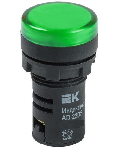 Лампа AD22DS (LED) матрица D22мм зеленый 230В (BLS10-ADDS-230-K06). Светосигнальный индикатор. IEK в Сургуте