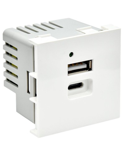 Розетка USB A+C 4,2А PRIMER РКЮ-25-40-П белый IEK (PR-KK40D-RU-0-2-AC-K01). Розетка USB. IEK в Сургуте