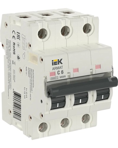 M06N 3P C 6А 6кА ARMAT (AR-M06N-3-C006). Автоматический выключатель. IEK в Сургуте