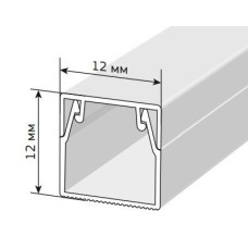 Короб 12х12 ЭЛЕКОР (CKK10-012-012-1-K01). Кабель-канал с двойным замком. IEK