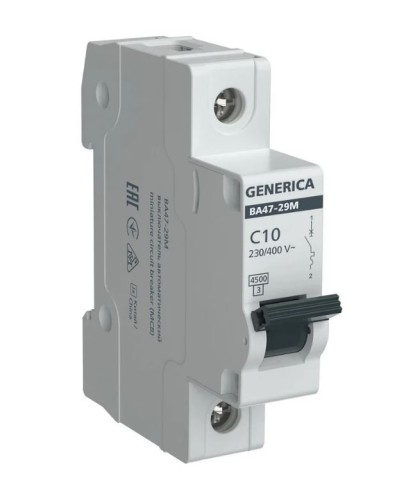 GENERICA ВА47-29М 1P C 10А 4,5кА (MVA21-1-010-C-G). Автоматический выключатель. IEK в Сургуте
