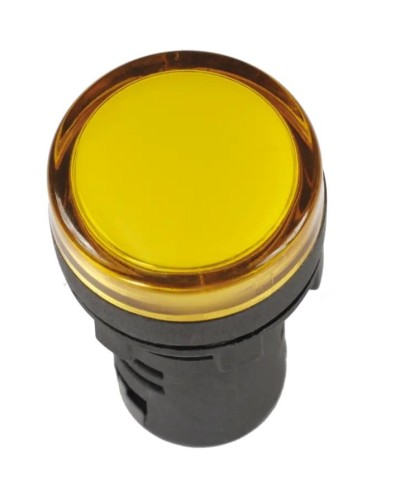 Лампа AD22DS (LED) матрица D22 мм желтый 12В AC/DC желтый (BLS10-ADDS-012-K05). Светосигнальный индикатор. IEK в Сургуте