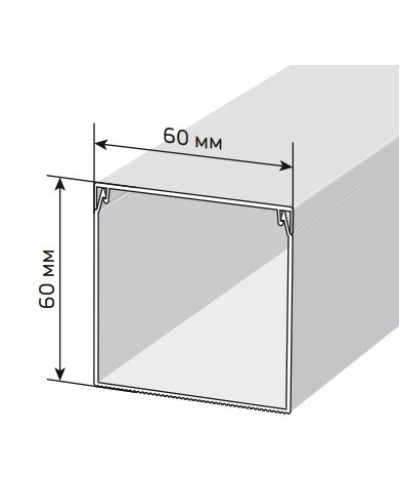 Короб 60х60 ЭЛЕКОР (CKK10-060-060-1-K01). Кабель-канал с двойным замком. IEK в Сургуте