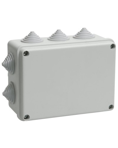 Коробка распаячная КМ41242 150х110х70 открытой проводки IP55 10 гермовводов серая (UKO10-150-110-070-K41-55). Коробка распаячная безгалогенная (HF). IEK в Сургуте