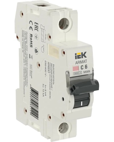 M06N 1P C 6А 6кА ARMAT (AR-M06N-1-C006). Автоматический выключатель. IEK в Сургуте