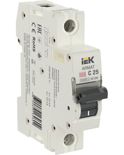 M10N 1P C 25А 10кА ARMAT (AR-M10N-1-C025). Автоматический выключатель. IEK в Сургуте