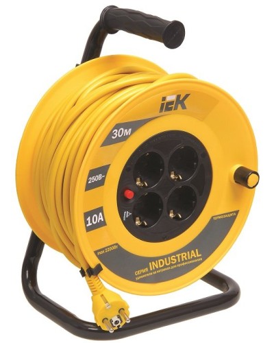 УК30 4 места, 30м (WKP15-16-04-30). Удлинитель на катушке Industrial. IEK в Сургуте