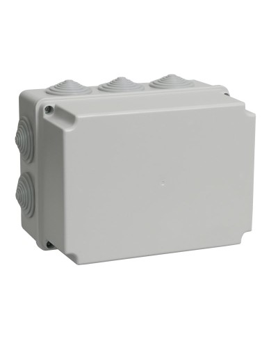 Коробка распаячная КМ41245 190х140х120 открытой проводки IP44 10 гермовводов серая (UKO10-190-140-120-K41-44). Коробка распаячная безгалогенная (HF). IEK в Сургуте