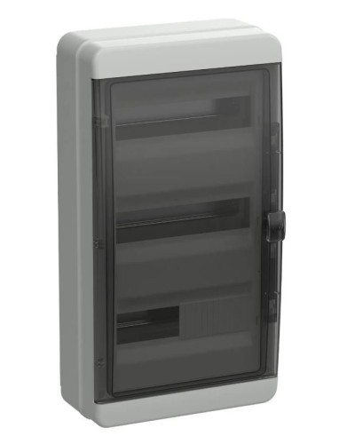 Корпус пластиковый КМПн-36 IP65 TEKFOR (TF5-KP72-N-36-65-K03-K02). Корпус модульный пластиковый черная прозрачная дверь. IEK в Сургуте