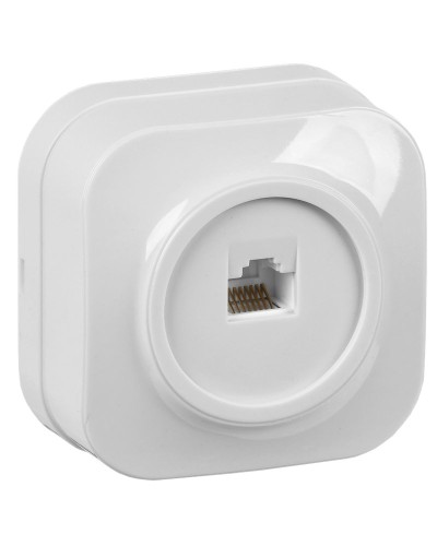 Розетка RJ45 кат.5E о/у РК10-ХБ белый IEK GLORY (EKH10-K01). Розетка компьютерная. IEK в Сургуте