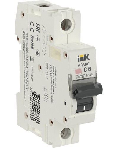 M10N 1P C 6А 10кА ARMAT (AR-M10N-1-C006). Автоматический выключатель. IEK в Сургуте