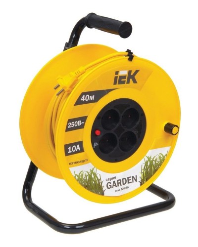 УК40 4 места, 40м (WKP23-10-04-40). Удлинитель на катушке Garden. IEK в Сургуте