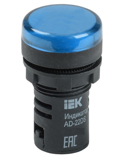 Лампа AD22DS (LED)матрица D22мм синий 230В (BLS10-ADDS-230-K07). Светосигнальный индикатор. IEK в Сургуте