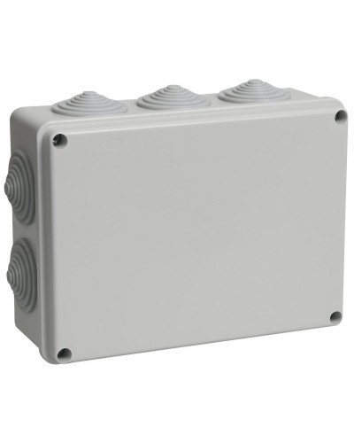 Коробка распаячная КМ41243 190х140х70 открытой проводки IP44 10 гермовводов серая (UKO11-190-140-070-K41-44). Коробка распаячная безгалогенная (HF). IEK в Сургуте