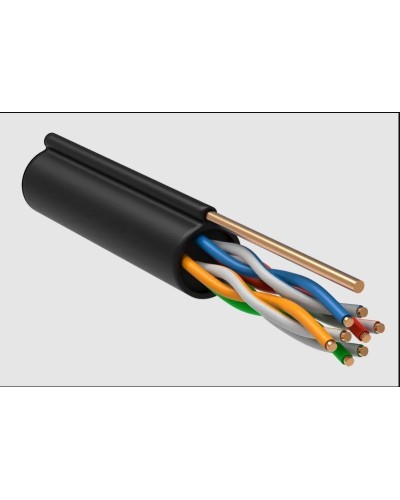 GENERICA U/UTP 5E 24AWG 4PR LDPE трос черный (BC3-C5E04-159-305-R-G). Кабель «витая пара» (LAN) для структурированных систем связи. IEK в Сургуте